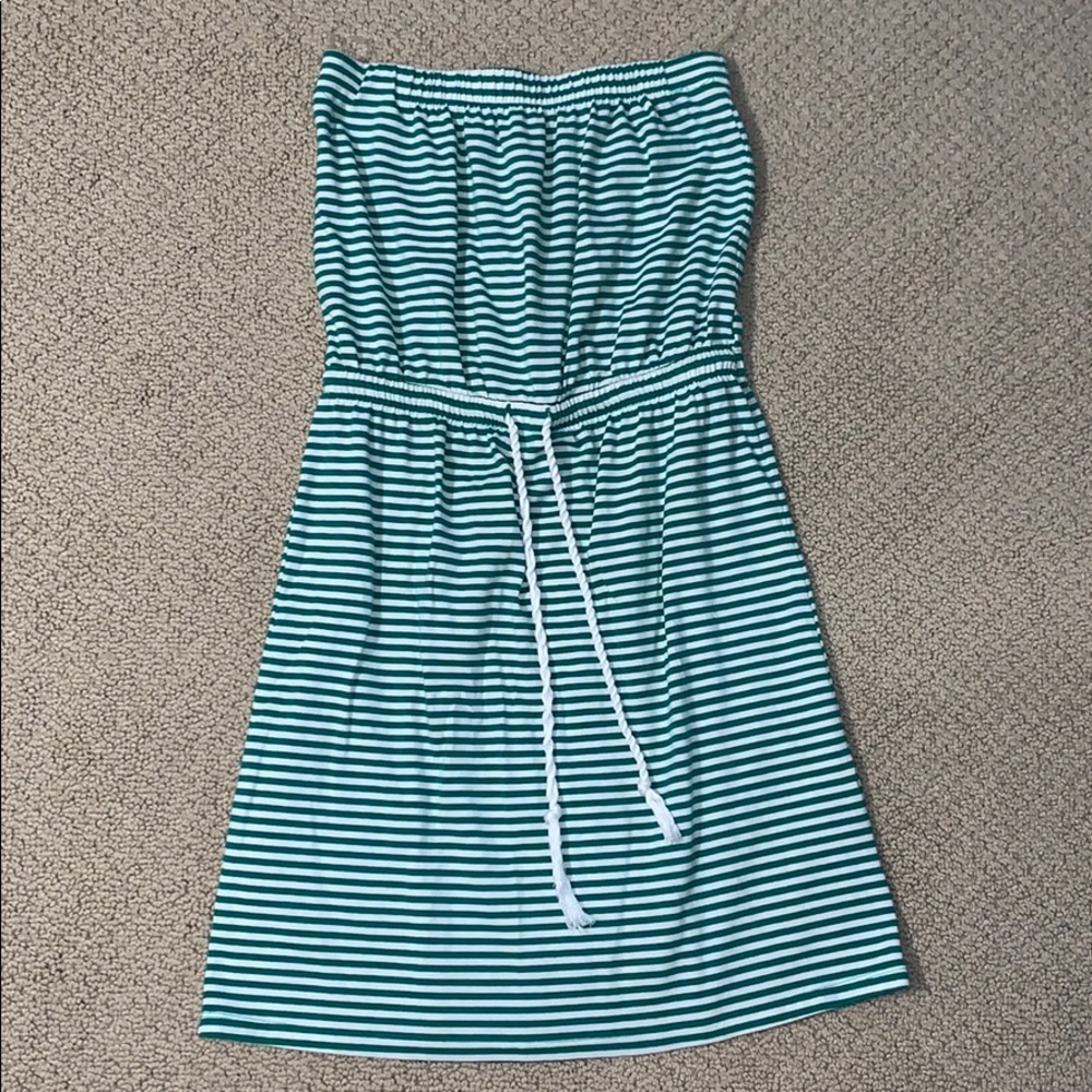 GAP XS Green Striped Cover Up Dress